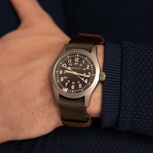 Hamilton Khaki Field Watch on Wrist