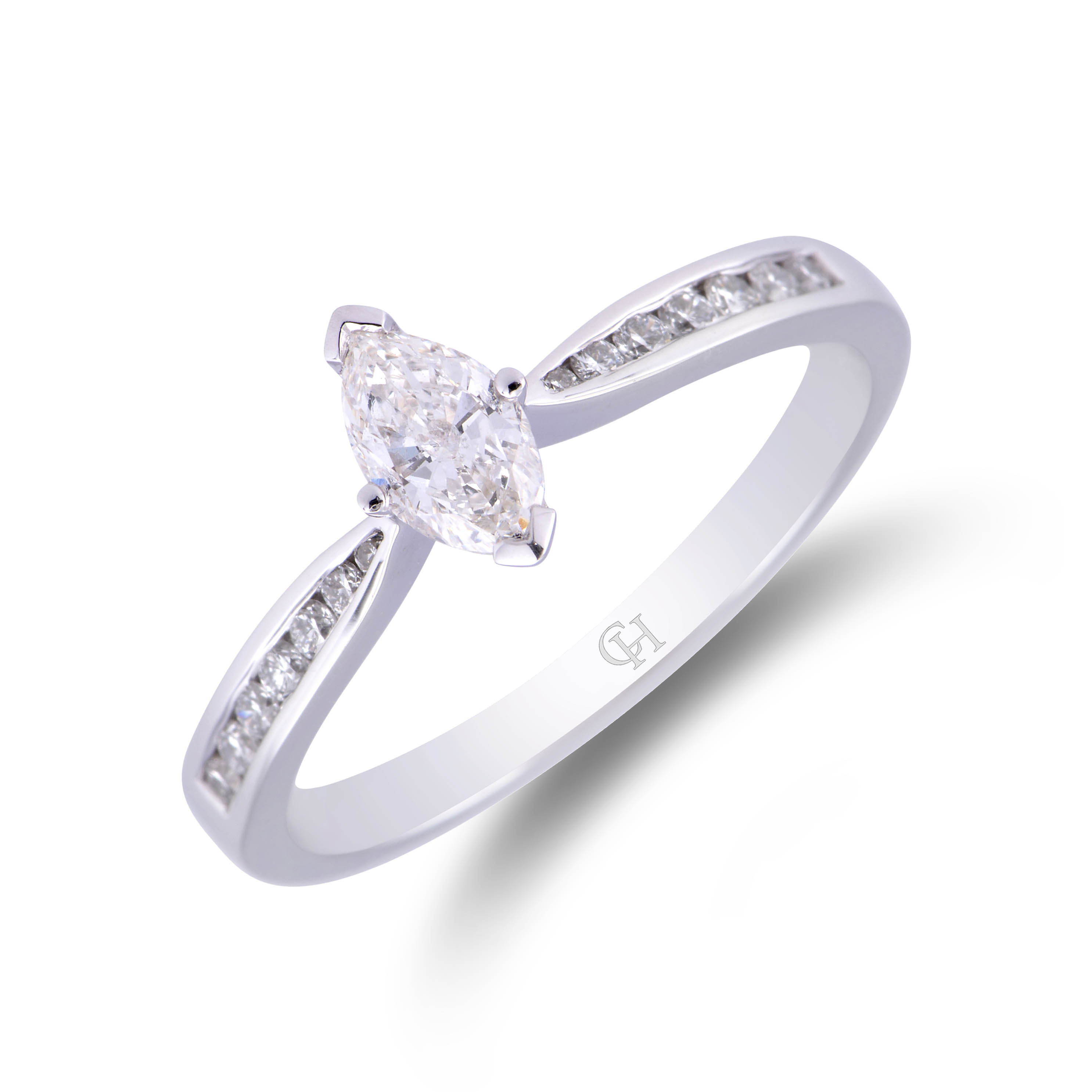 18ct White Gold 0.55ct Diamond Solitaire Ring