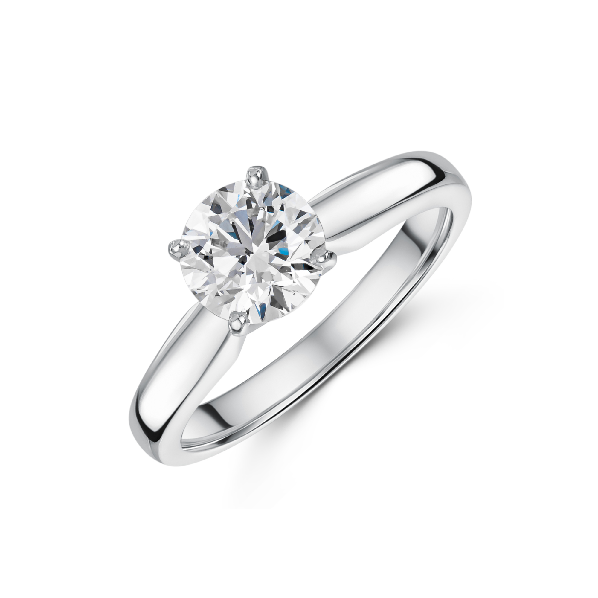 Platinum Round Brilliant Cut 1.20ct Diamond Solitaire Ring