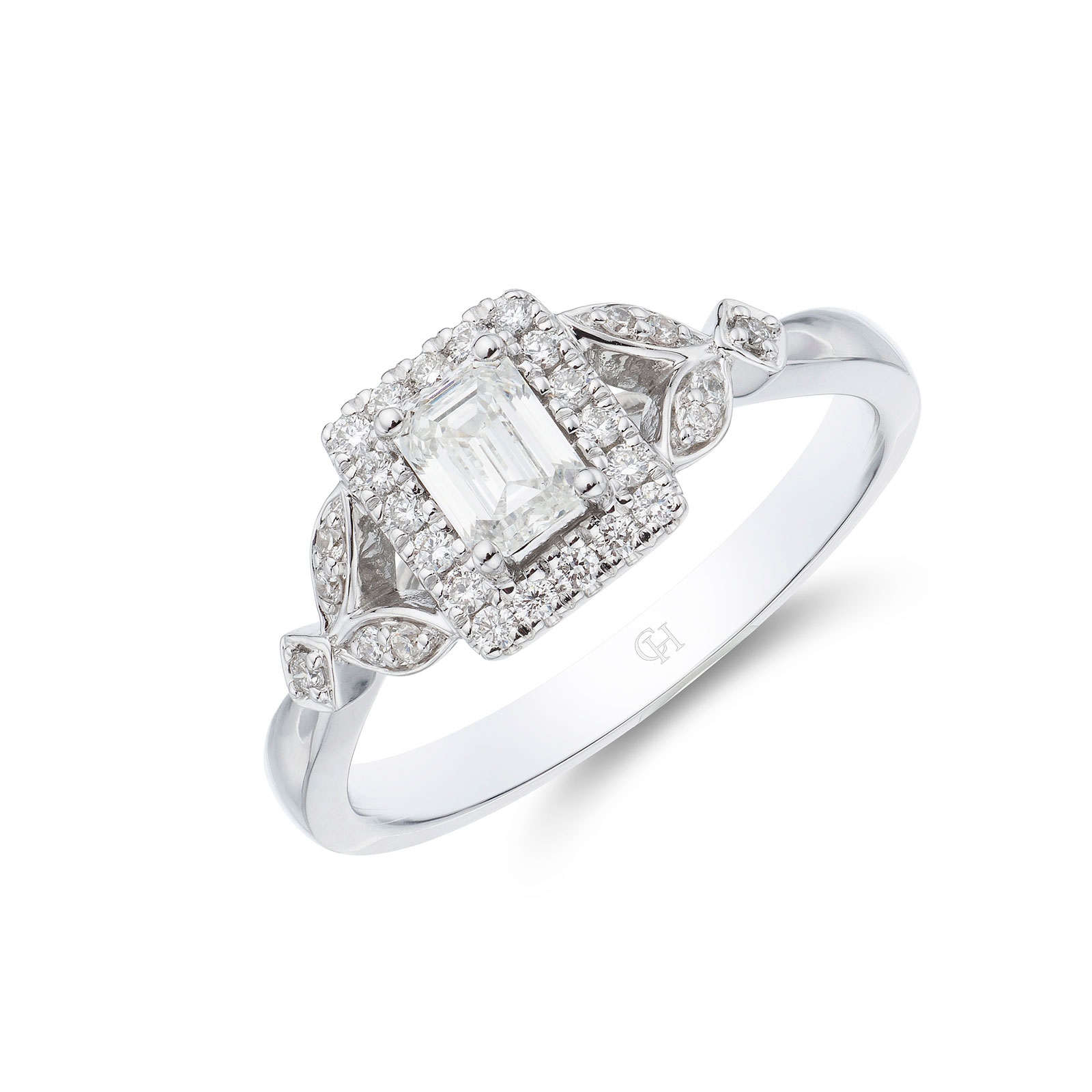 18ct White Gold 0.55ct Mixed Diamond Cluster Ring