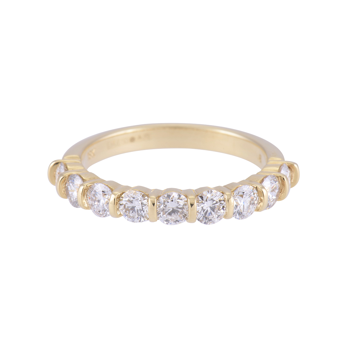 18ct Yellow Gold Approx 1.10ct Round Brilliant Eternity Ring