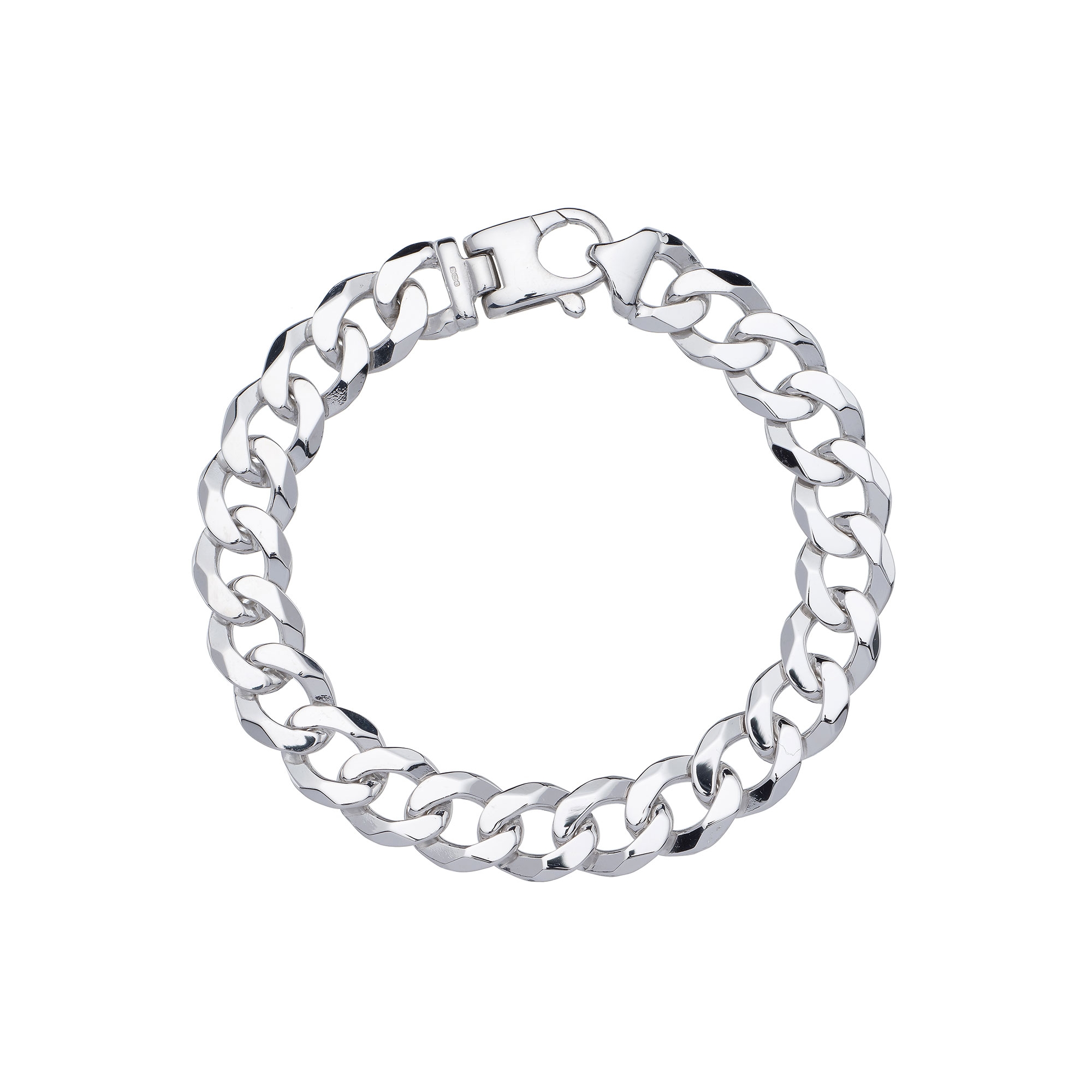 Silver Gents Curb Bracelet