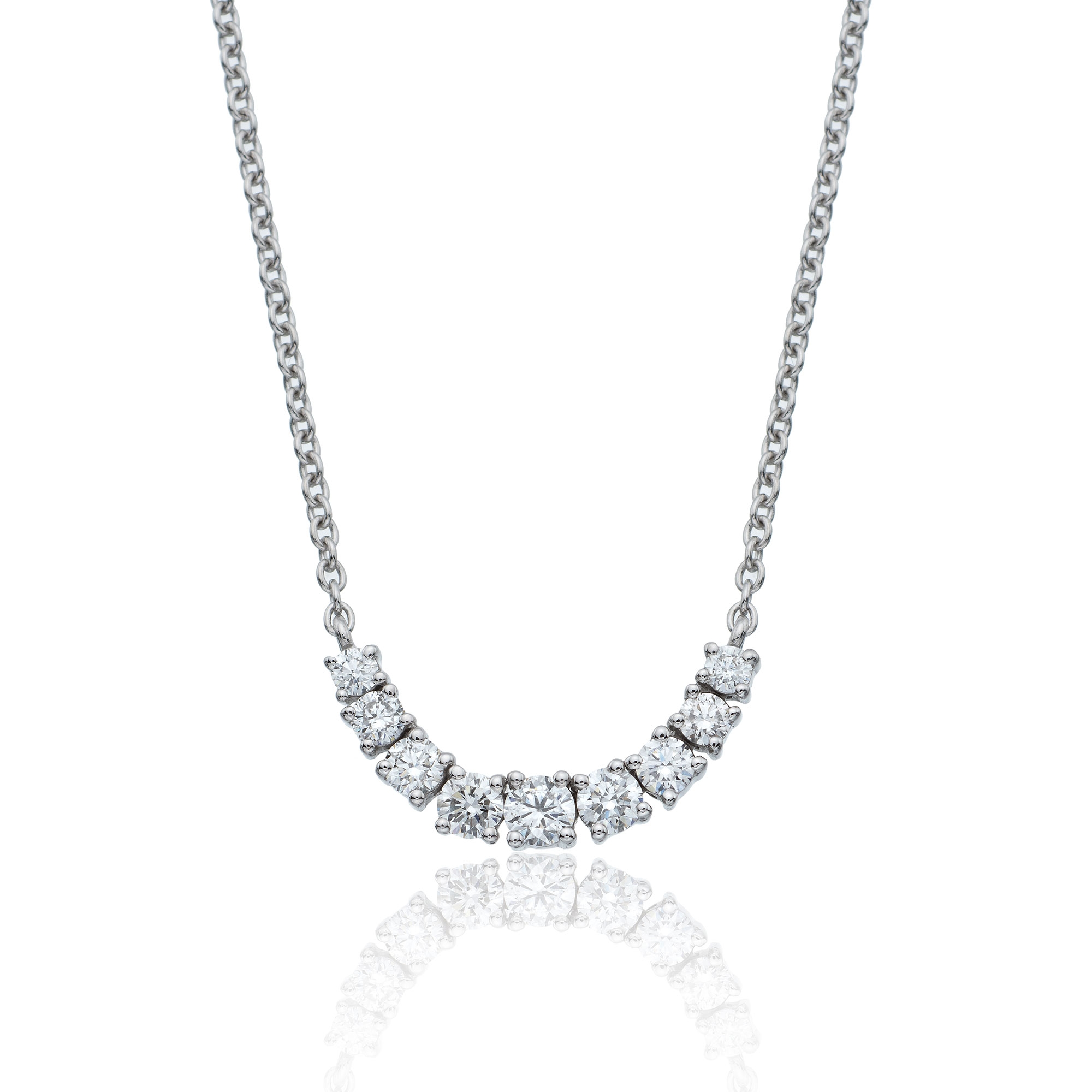 18ct White Gold Brilliant Cut 0.35ct Diamond Necklace