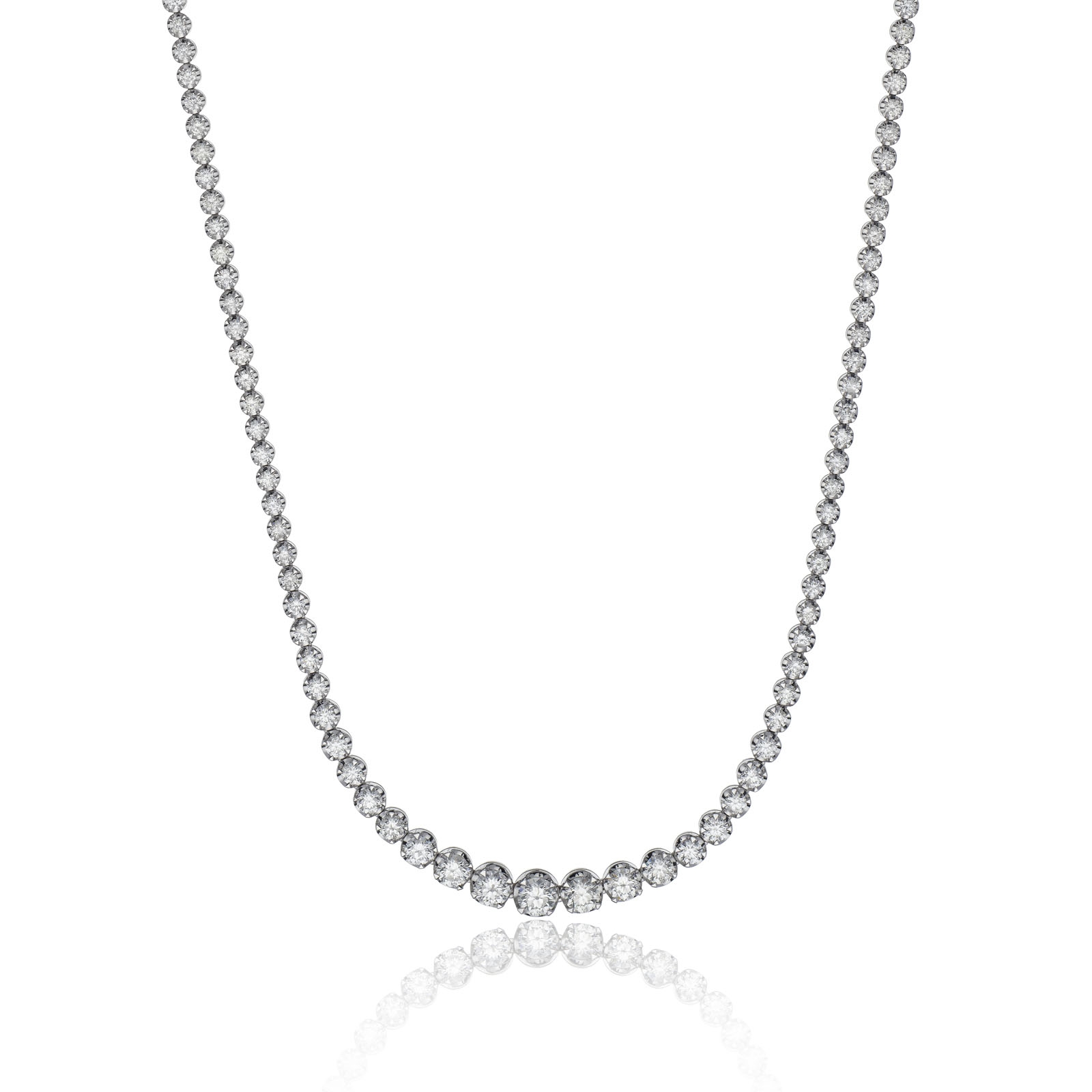 18ct White Gold Brilliant Cut 13.00ct Diamond Necklet