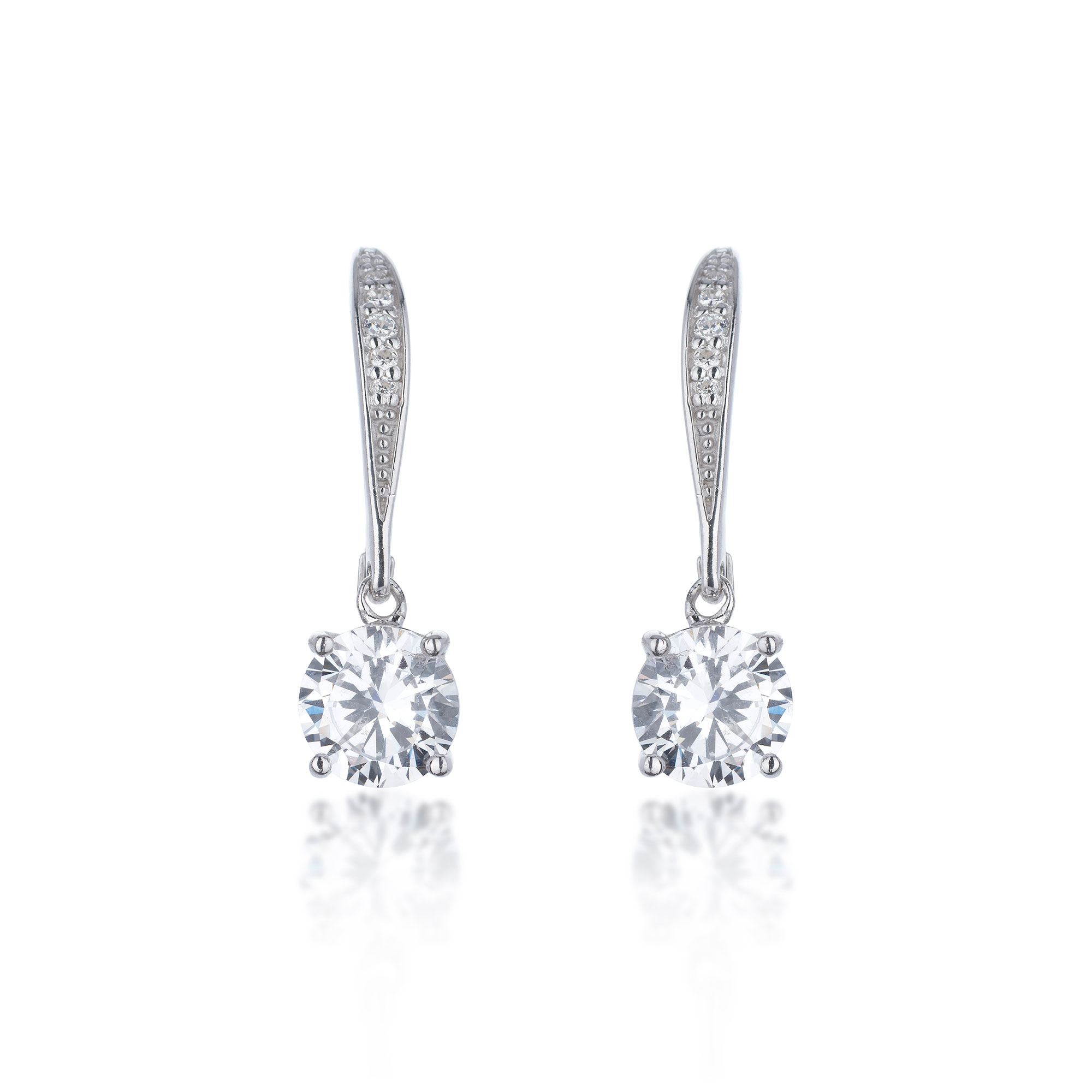 Silver Cubic Zirconia Drop Earrings