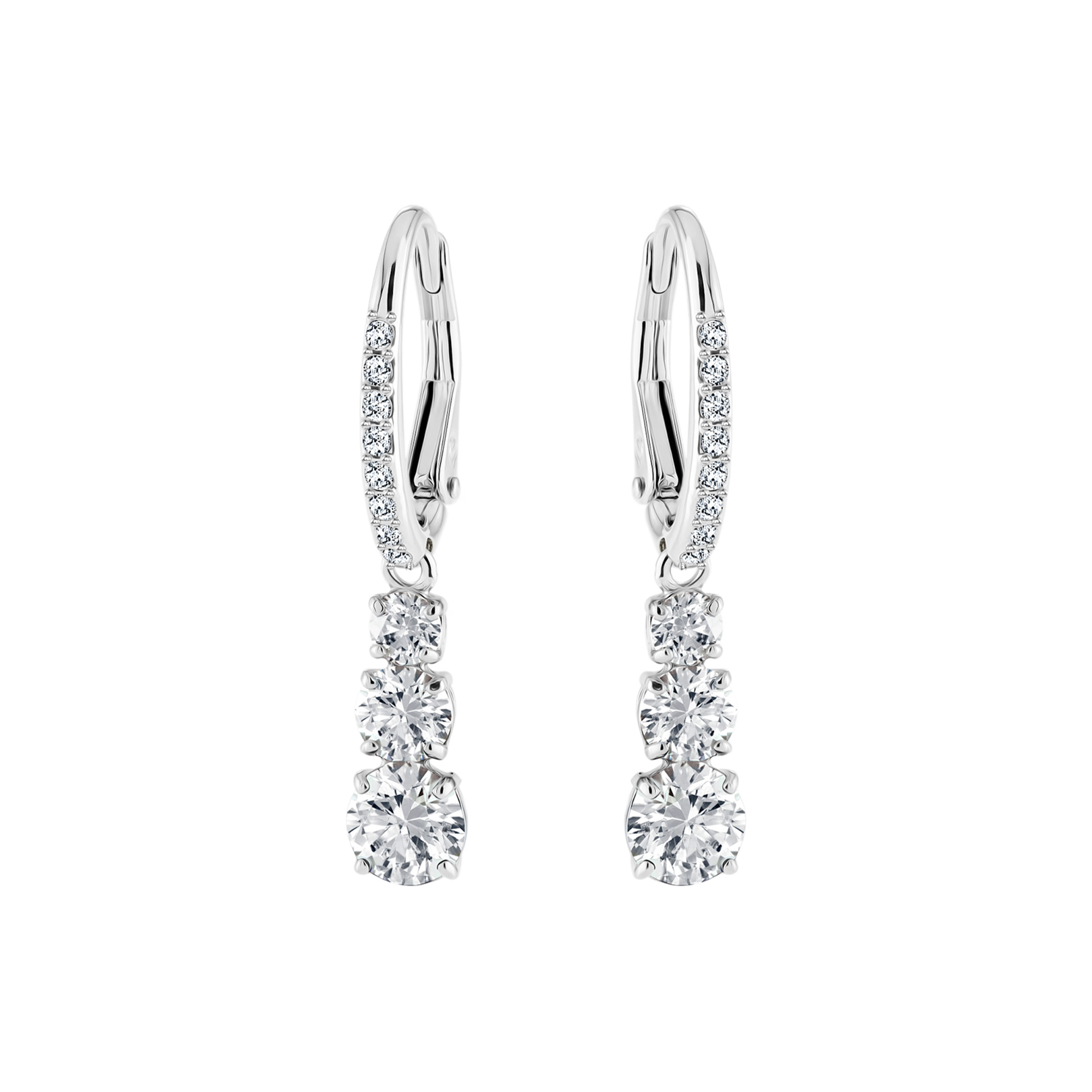 Swarovski Attract Crystal Trilogy Round Drop Earrings 5416155