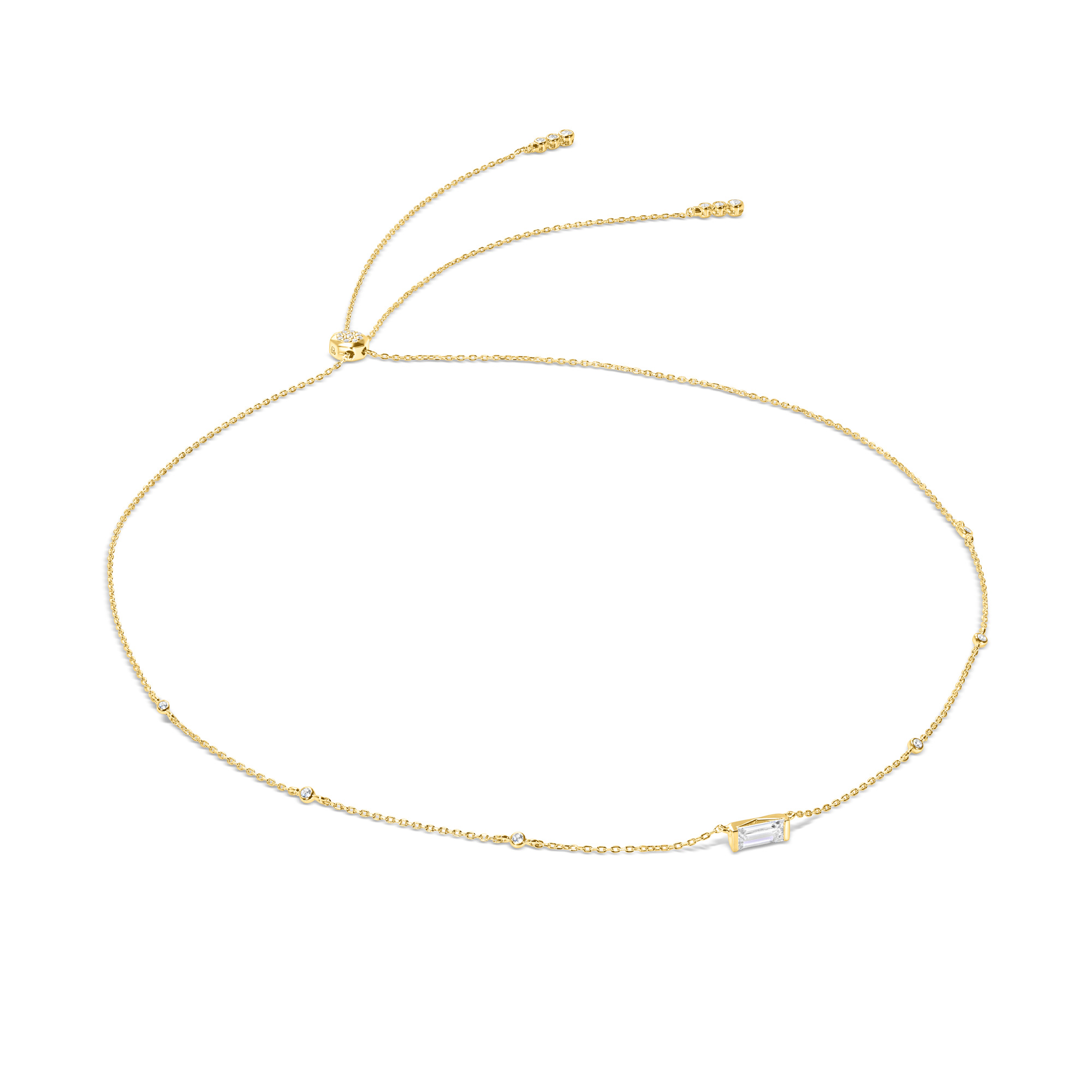 CARAT* Linden Emerald Cut Cubic Zirconia Gold Vermeil Necklace CN925Y-LIND