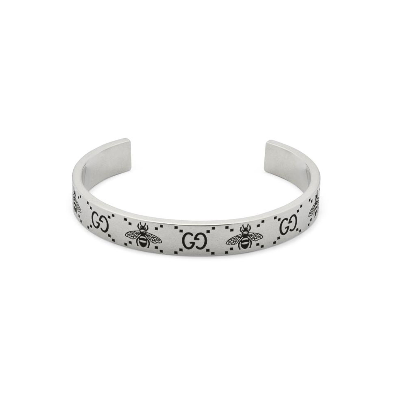 Gucci Sterling Silver Double G Bracelet, Size 18 YBA627749001 - Jewelry, Ladies  Jewelry - Jomashop