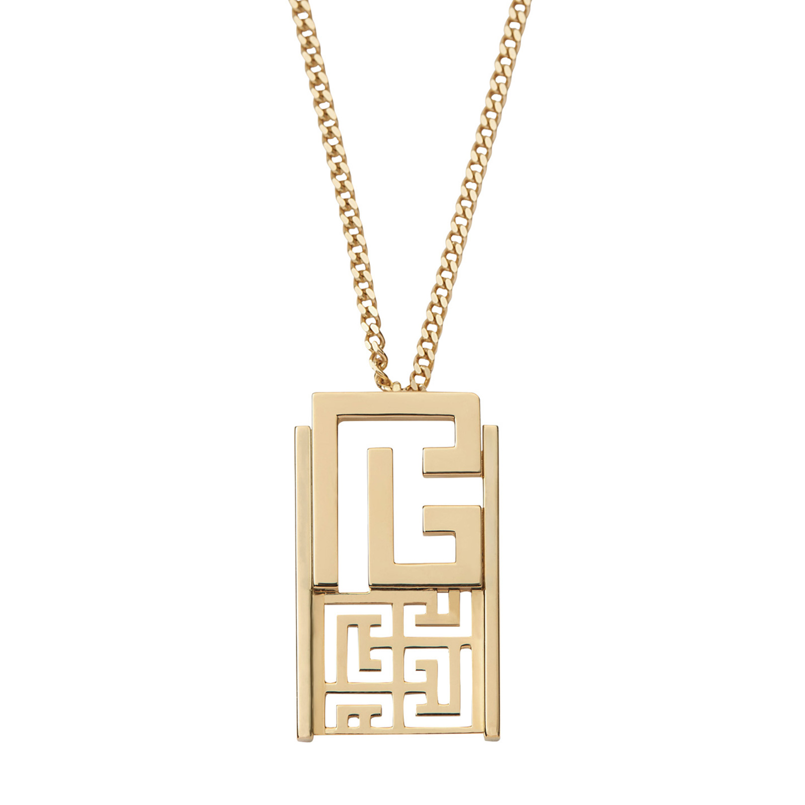 Balmain 18ct Yellow Gold Labyrinth Frieze Pendant ABAJ02NL00001