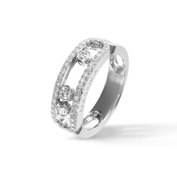 Move Classic Pavé 18ct White Gold 0.55ct Diamond Ring 04000-WG