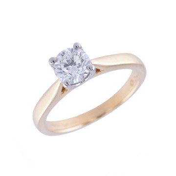 18ct Yellow Gold Brilliant Cut 0.75ct Diamond Solitaire Ring