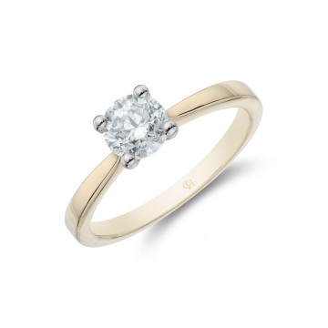 18ct Yellow Gold Brilliant Cut 0.75ct Diamond Solitaire Ring