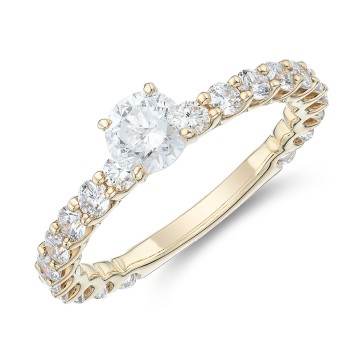 18ct Yellow Gold Brilliant 1.40ct Diamond Solitaire Ring
