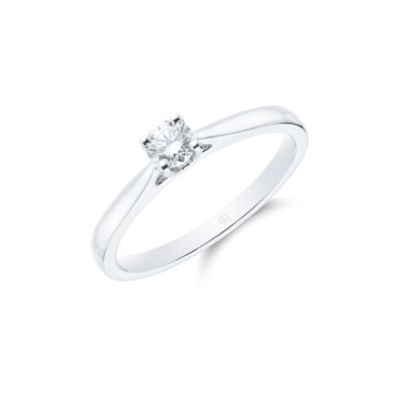 Platinum Brilliant Cut 0.25ct Diamond Solitaire Ring