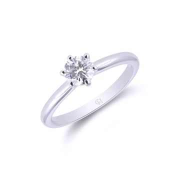 18ct White Gold Brilliant Cut 0.70ct Diamond Cluster Ring