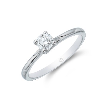 Platinum Brilliant Cut 0.33ct Diamond Solitaire Ring