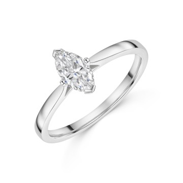 Platinum Marquise 0.60ct Diamond Solitaire Ring