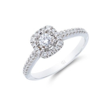 9ct White Gold Brilliant Cut 0.40ct Diamond Ring