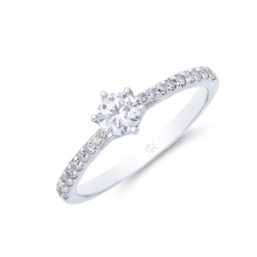 9ct White Gold 0.50ct Diamond Solitaire Ring