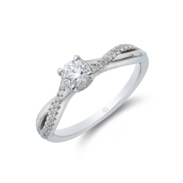 18ct Rose Gold 0.25ct Diamond Claw Eternity Ring