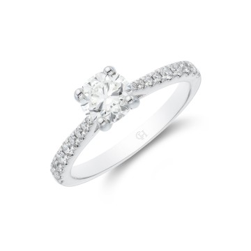 Platinum Brilliant Cut 0.75ct Diamond Solitaire Ring