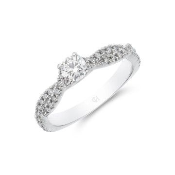 Platinum Brilliant Cut 0.33ct Diamond Solitaire Ring