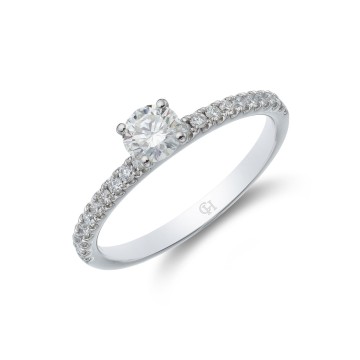 Platinum Brilliant Cut 0.33ct Diamond Solitaire Ring