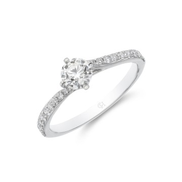 Platinum Brilliant Cut 0.50ct Diamond Solitaire Ring