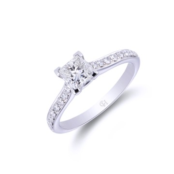18ct White Gold Brilliant Cut 0.70ct Diamond Cluster Ring
