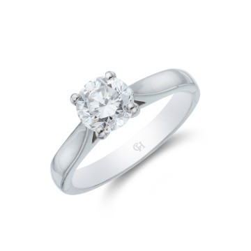 Platinum Brilliant Cut 1.00ct Diamond Solitaire Ring