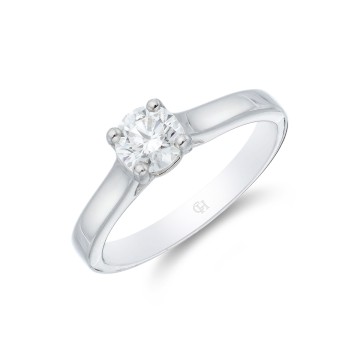 Platinum Brilliant Cut 0.60ct Diamond Solitaire Ring