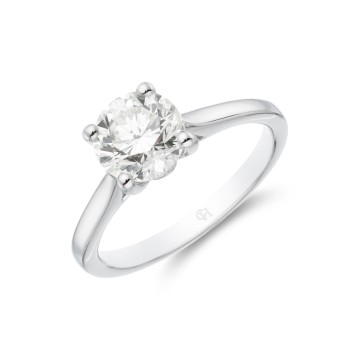 Platinum Brilliant Cut 1.70ct Diamond Solitaire Ring 1