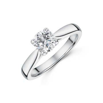 Platinum Round Brilliant Cut 1.00ct Diamond Solitaire