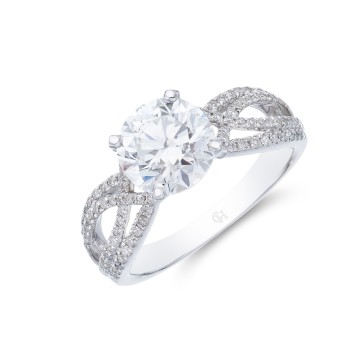 Pre-Owned 18ct White Gold Brilliant Cut 2.35ct Diamond Solitaire Ring - Size M