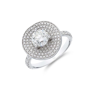 18ct White Gold Brilliant Cut 1.75ct Diamond Solitaire Ring