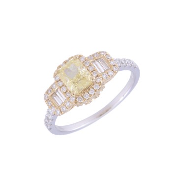 18ct 2 Colour Gold 1.20ct Diamond Solitaire Ring