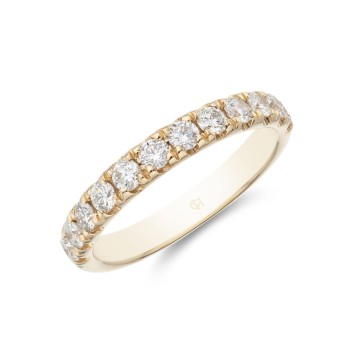 18ct Yellow Gold 0.75ct Diamond Claw Eternity Ring