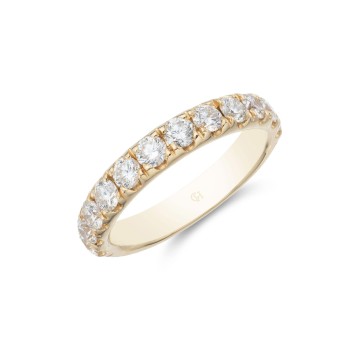 18ct Yellow Gold 1.00ct Diamond Claw Eternity Ring