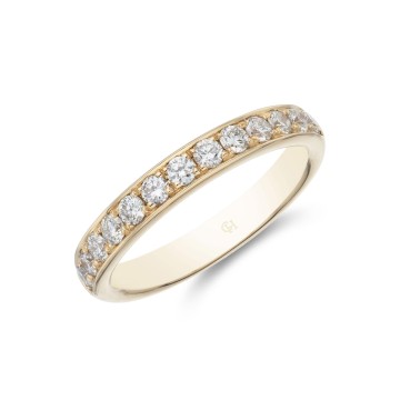 18ct Yellow Gold 0.50ct Diamond Pave Eternity Ring