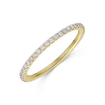 18ct Yellow Gold Round Brilliant 0.50ct Diamond Full Eternity Ring