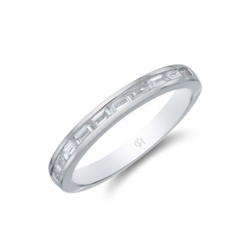 18ct white gold 0.23ct mixed cut eternity diamond ring