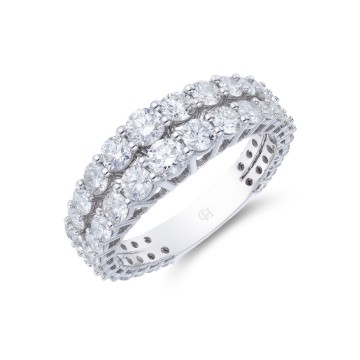 18ct White Gold Brilliant Cut 0.70ct Diamond Cluster Ring