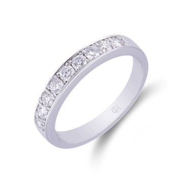 Platinum Brilliant Cut 0.50ct Diamond Eternity Ring