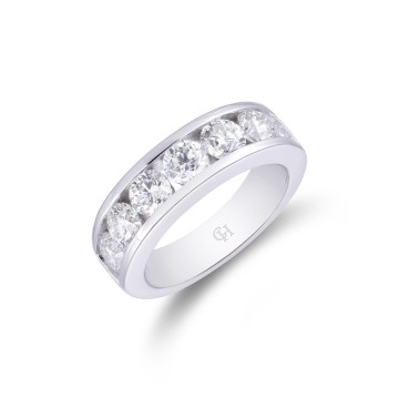 Platinum Brilliant Cut 7 Stone 2.00ct Diamond Eternity Ring