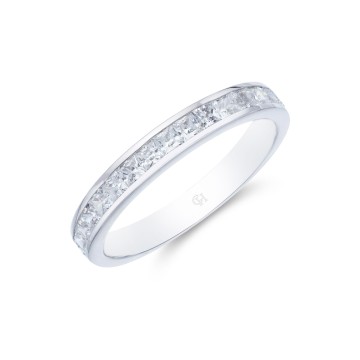 Platinum Princess Cut 0.85ct Diamond Eternity Ring