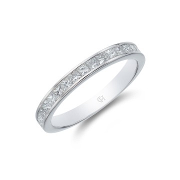 Platinum Princess Cut 0.50ct Diamond Eternity Ring