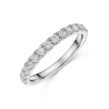 Platinum Round Brilliant Cut 0.50ct Diamond Eternity Ring