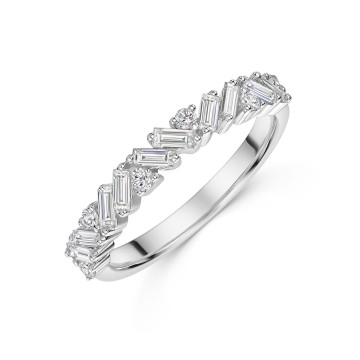 Platinum 0.56ct Baguette Diamond Eternity Band