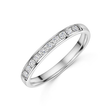Platinum 0.25ct Round Brilliant 10 Stone Diamond Eternity Ring