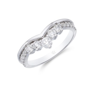 9ct Yellow Gold Brilliant And Baguette Cut Diamond 0.83ct Open Cluster Ring